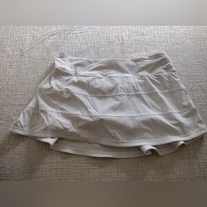 Lululemon Pace Rival Skirt Skort White Size 8 Regular Pickleball Tennis Golf